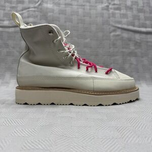 Converse Chuck Taylor All Star Boots‎ Womens Size 8.5 Leather Lugged Fleece